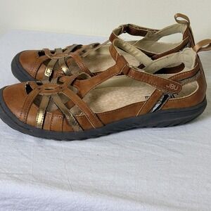 JBU by Jambu Shoes Womens Size 9M Dove Mary Jane Brown Copper T Strap